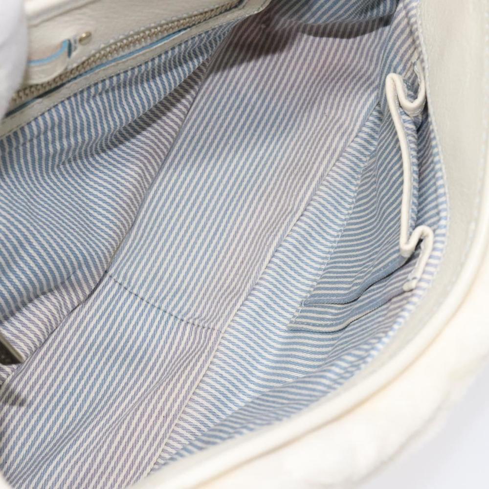CELINE C Macadam Canvas Hand Bag Light Blue Gold Auth 121231 - Picture 11 of 16